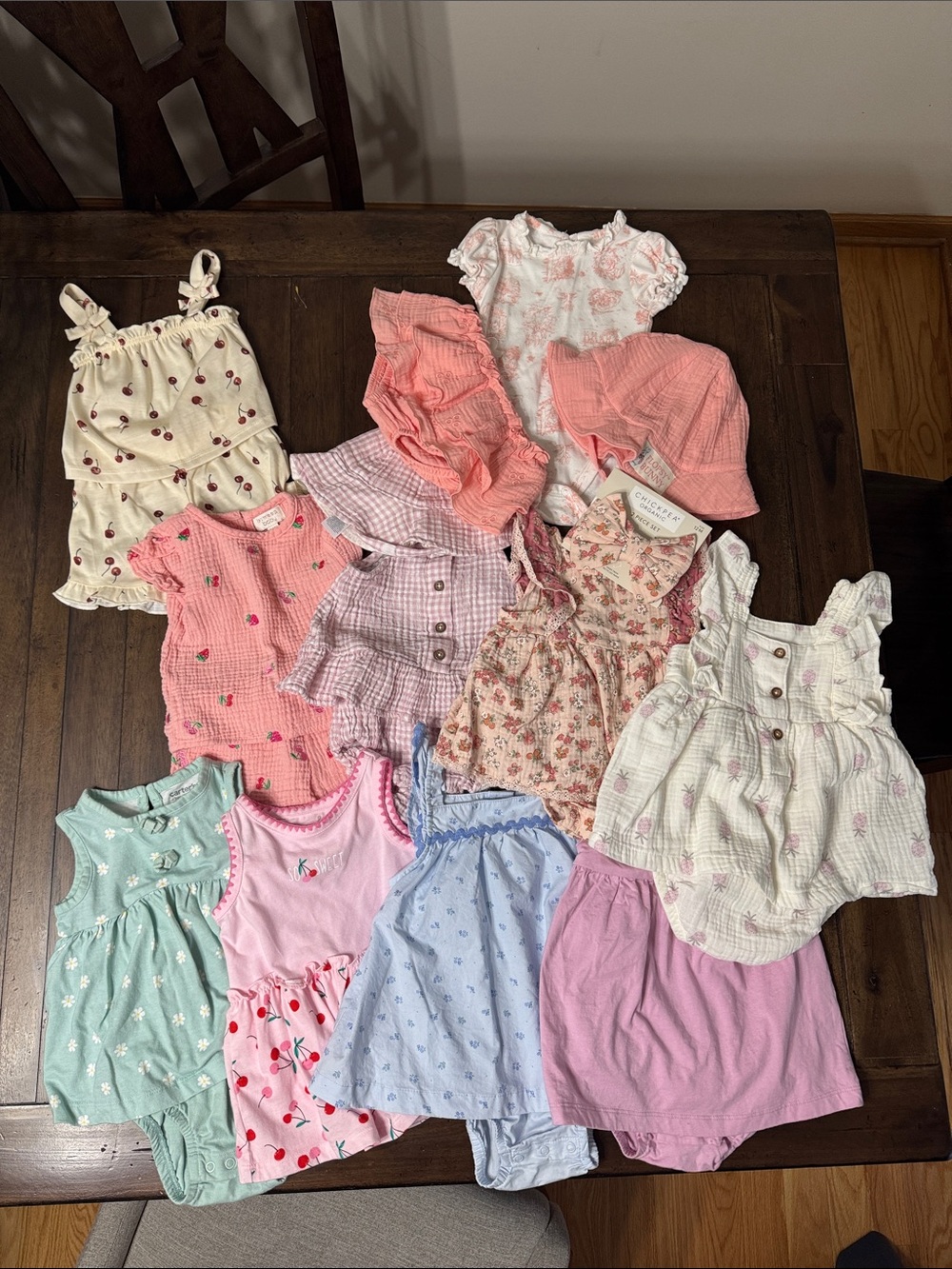 10 Baby Girl 12 month Dress Sets Bundle - Lot Clothing